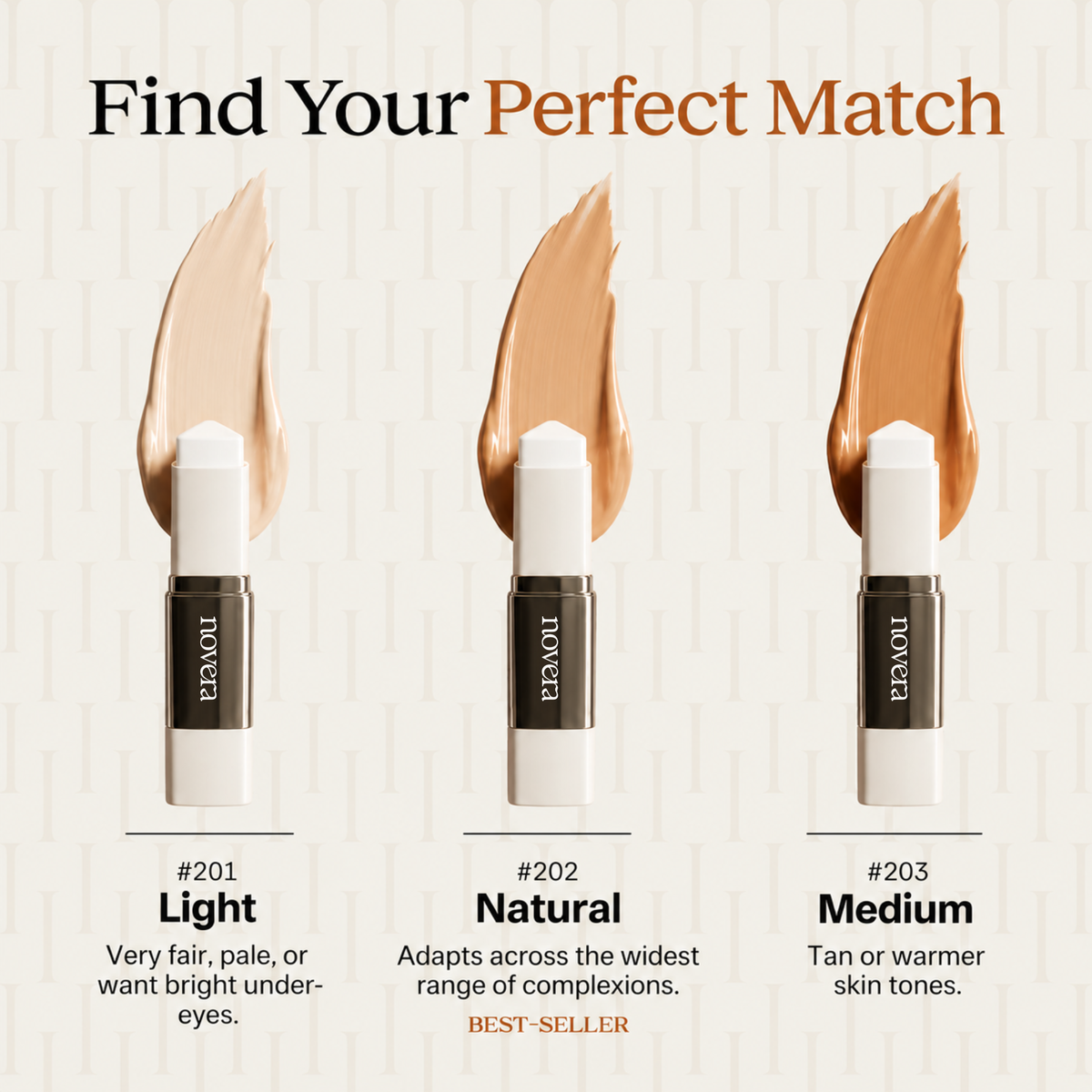 NOVERA® Color-Changing Foundation Stick